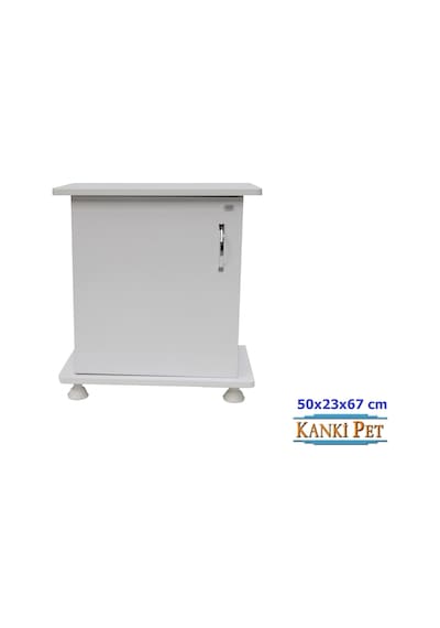 Kanki Pet Mdf Akvaryum Sehpa Beyaz Düz 50 x 23 x 67 CM
