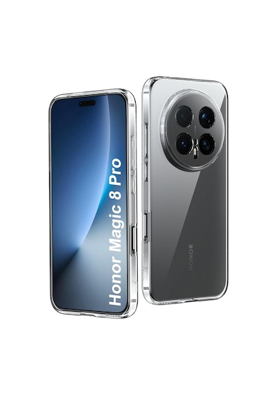 Kvy Honor Magic 8 Pro Kamera Korumalı Süper Silikon Kılıf Şeffaf