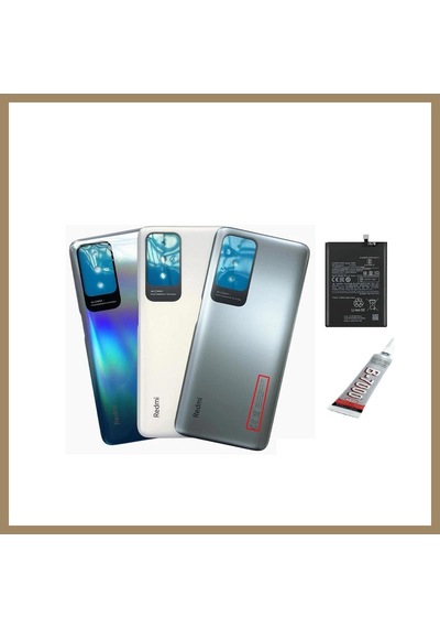 Kahveci.store Redmi 10 2022 Arka Batarya Kapağı ,batarya Ve B700 22 Çok Renkli
