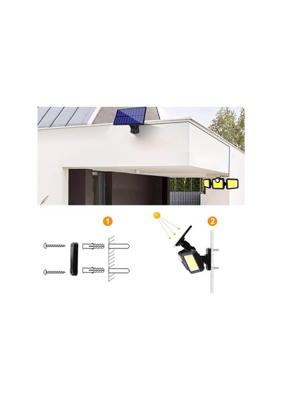Güneş Enerjili Hareket Sensörlü, 3 Taraflı 171 Cob Led Aydınlatma/gt-sl15
