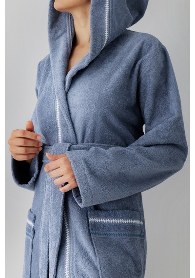 Profundo Robe Sky - Ekstra Yumusak, Modern Ve Ozel Tasarim %100 P Mavi