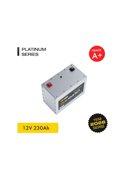 Werer Energy 12V 230Ah LiFePO4 Platinum Series Bluetooth'lu Lityum Demir Fosfat Akü