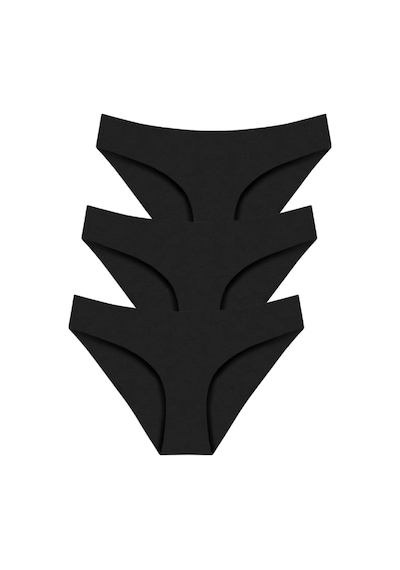 301 Kadın Dikişsiz Lazer Bikini Külot Paketi 301-v5-siyah Siyah