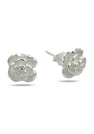 Brezza Lusso Jewelry Gümüş Bayan Küpe Gül Çiçek Bayan Gümüş Küpe