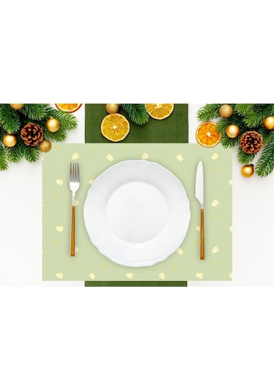 Adawall Home Green Tom & Jerry Kumaş Amerikan Servis 4'lü Set 35x Çok Renkli