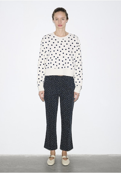 Mavi - Lacivert Puantiyeli Ekru Sweatshirt 1s10534-91576 Ekru