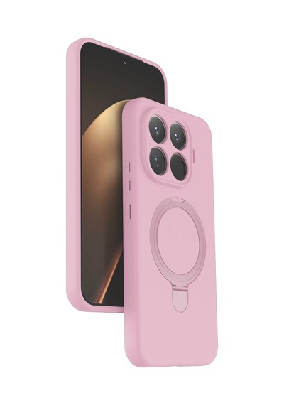 Newface - 599 - Xiaomi Mi 15t Pro Regal Magsafe Standlı Kapak - - Csmo-tex - Açık Pembe Diğer