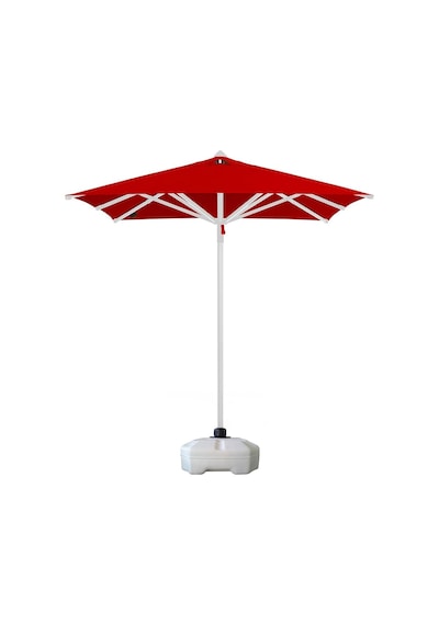 Sunminyum 200x200 Polyester Kumaşlı + 50 Litre Bidonlu Bahçe Şemsiyesi Kırmızı Çok Renkli
