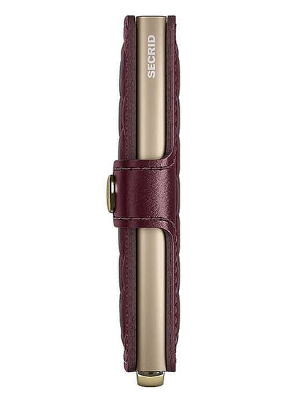 Secrid Premium Miniwallet+ Emboss Diamond Kartlık Cüzdan, Bordo Çok Renkli