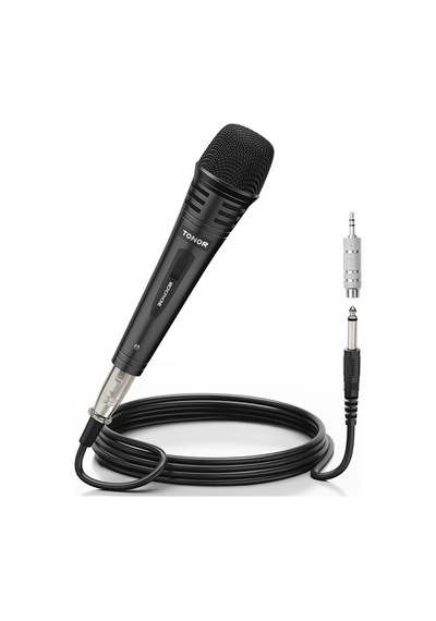Tonor K1 Kablolu Dinamik Karaoke Mikrofonu - Tak Çalıştır El Mikrofonu 3m Kablolu