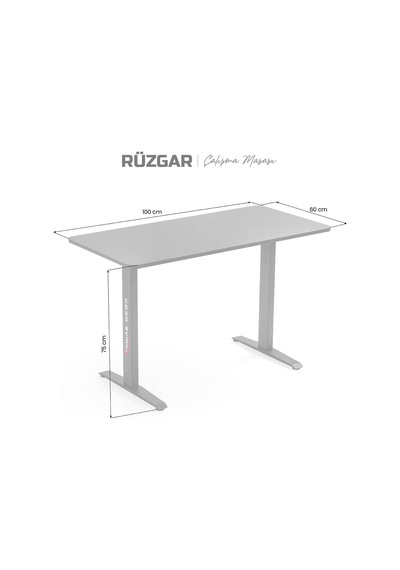 Rüzgar Çalışma Masası Siyah 100x60 Cm Çok Renkli