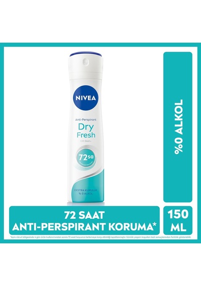 Lexroo Kadın Sprey Deodorant Dry Fresh 150 Ml, 72 Saat Anti-perspirant Koruma, Alkolsüz