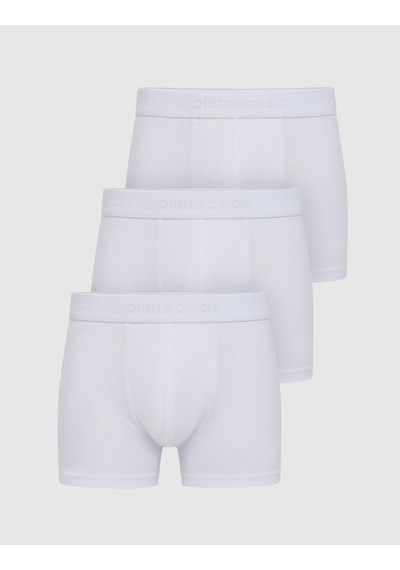 Pierre Cardin Beyaz Modal Karışımlı 3'lü İç Giyim Boxer Set 50332479-600