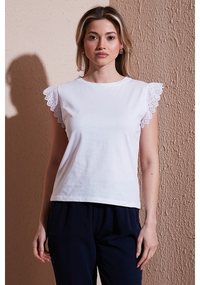 Fashion Friends Bayan T Shirt 25y0544k1 Beyaz Beyaz