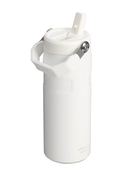 Stanley The Iceflow Flip Straw 2.0 Pipetli Termos 0.47 Lt 16 Oz - Frost Beyaz