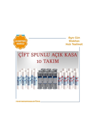Açık Kasa Su Arıtma Cihazı Filtresi Ekonomik Paket 10 Takım 460730977