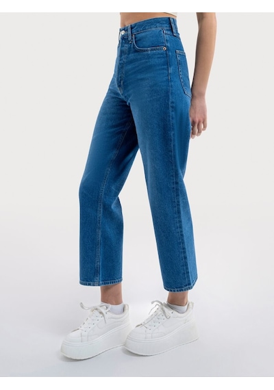 LOFT Straight Regular Fit Kadın Pantolon Lf2036175 Q1.v1 Denim