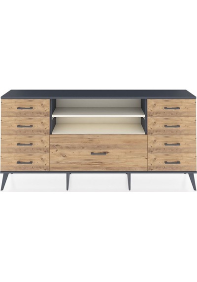 Arges Konsol 2 Raflı 9 Çekmeceli 176x30x83 Antrasit-aytaşı/çam Aytaşı/çam Arges Konsol 2 Raflı 9 Çekmeceli 176x30x83 Antrasit-aytaşı/çam Aytaşı/çam