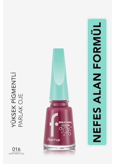 Flormar Breathing Color Yüksek Pigmentli Parlak Bitişli Oje 017