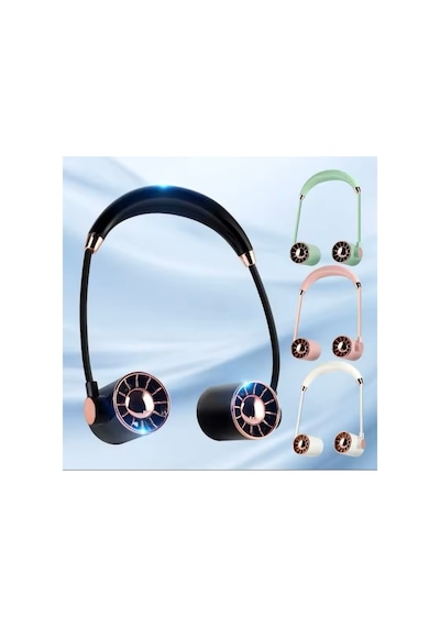 Boyun Fan Esnek Taşınabilir Usb Şarjlı 3 Kademeli Ergonomik Boyun Fanı Vantilatör Soğutucu A