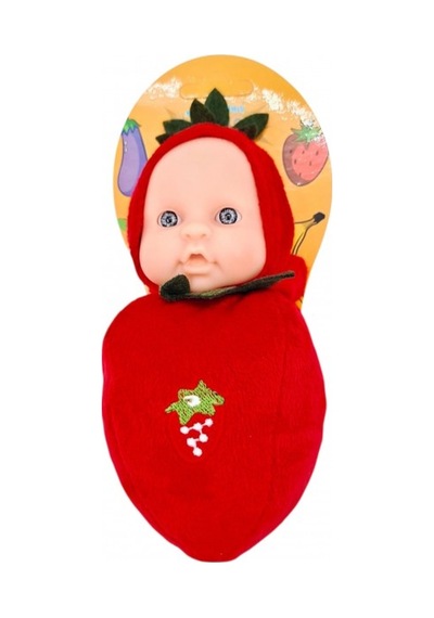 Askılı Meyve Kostümlü Bebiş Bebek 4'lü Set Peluş Meyve Tasarımlı Mini Oyuncak Bebekler