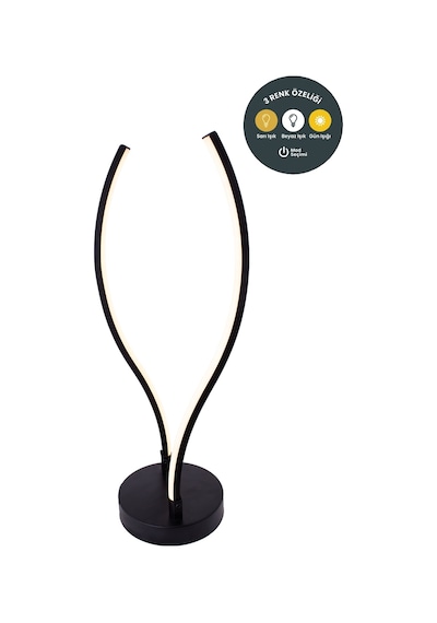 Cup 3 Lü Çubuk Led 3 Renk Salon Ve Oturma Odası İçin Siyah