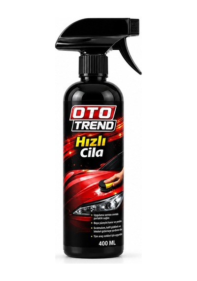 Oto Trend Hızlı Cila Sprey 400 Ml Araç Boya Parlatıcı, Hızlı Ve Kolay Uygulama, Parlak Koruma