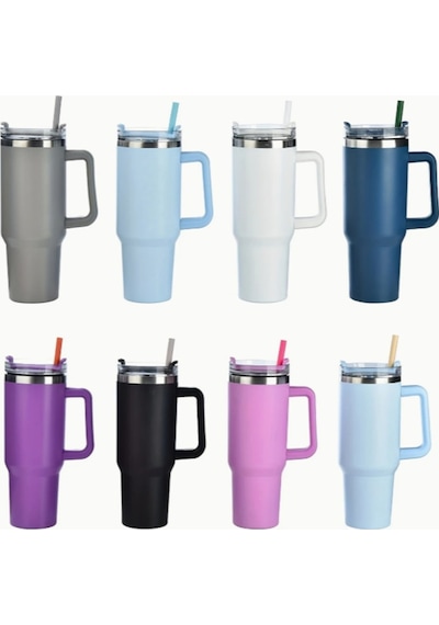 1 Adet Stanl. 40/30 Oz Tumb. Termos Için Renkli Parıltılı Yedek Pipet, 30 Cm Boy / 9 Mm Çap Turuncu
