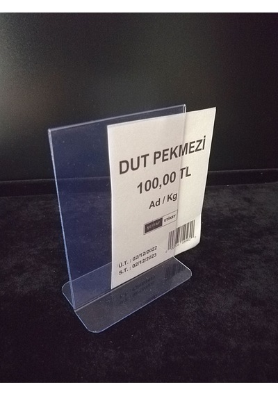 10 Ad Pvc A7 Etiketlik İsimlik Çift Yön Dik Ayaklı Şeffaf Föylük