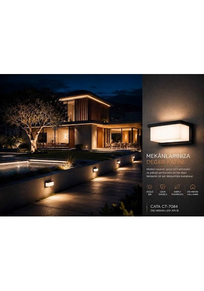 Ct-7084 Cunda Led Aplik İç Ve Dış Mekan Günışığı