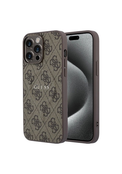 İphone 15 Pro Max Uyumlu Kılıf Guess Lisanslı M-safe Kabartmalı 4g Desenli Yazı Logolu Kapak Kahvere Kahverengi İphone 15 Pro Max Uyumlu Kılıf Guess Lisanslı M-safe Kabartmalı 4g Desenli Yazı Logolu Kapak Kahvere Kahverengi