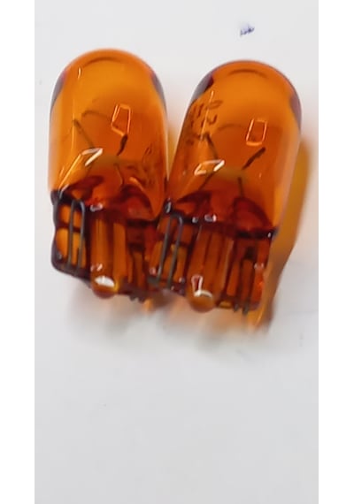 12V T10 5W Dipsiz Ampul Turuncu  Cam Solmaz Takım 2 Adet