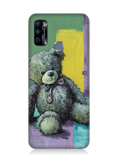İnfinix Hot 9 Uyumlu Soyut Renkli Oyuncak Ayı Desenli Silikon Kılıf Çok Renkli