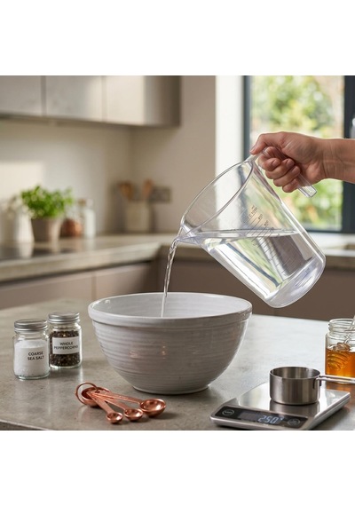 Plastik Kulplu Ölçü Kabı Beher 1 Litre Şeffaf