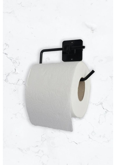 Yapışkanlı Siyah Tuvalet Kağıdı Tutacağı/tuvalet Wc Kağıtlık Siyah