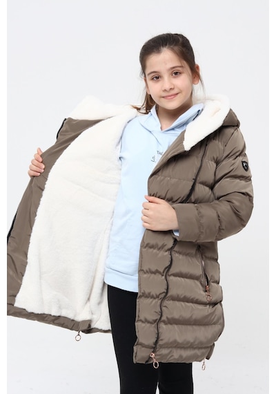 Benitto Kids Kız Çocuk Kaban Haki