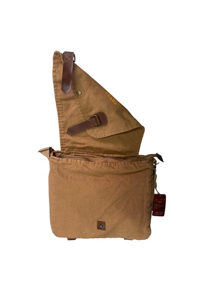 Old Cotton Cargo Vintage Salaş Kaliteli Unisex Günlük Gezi Kamp Okul Postacı Omuz Çantası San Diego 32 Cm X 25 Cm CAMEL