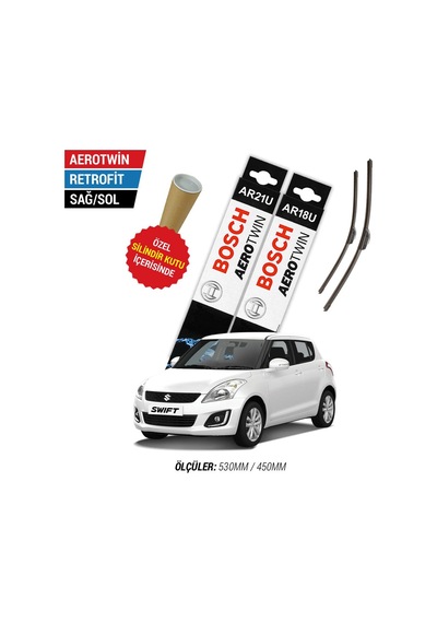 Bosch Aerotwin Suzuki Swift Silecek Takımı (2010-2013)