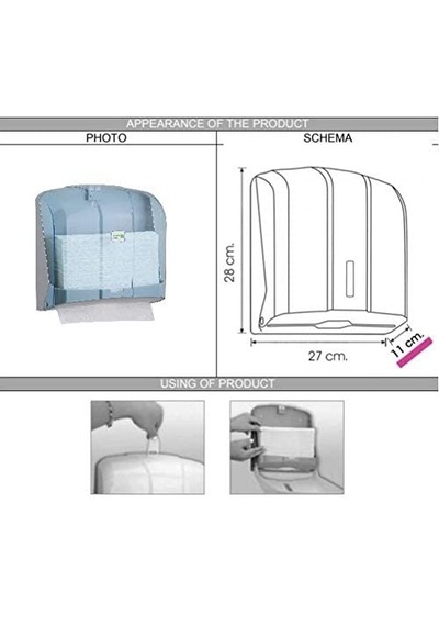 Vialli Kh 300t Z Katlı Kağıt Havlu Dispenseri - Şeffaf - Kapasite 300 Kağıt Sku: Smg8690010206954 Açık