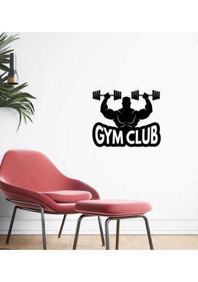 Bk Home Gym Club Tasarımlı Duvar Sticker-1