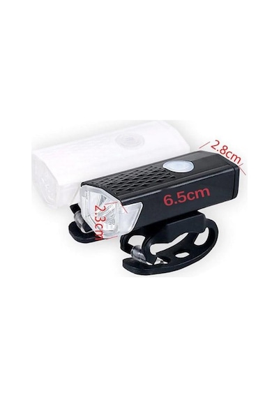 Forte Gt 300 Lümen Bisiklet Ön Farı Xbyc 6131 Usb Şarjlı Siyah