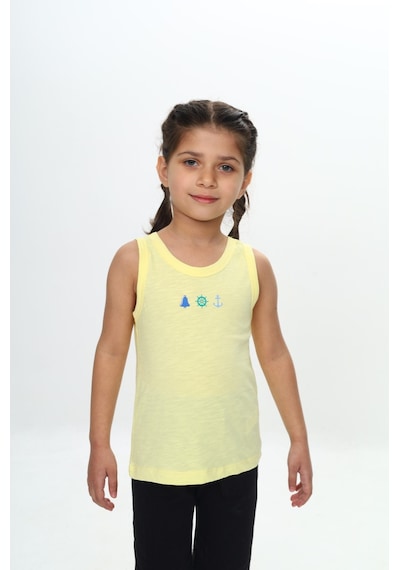 Toontoy Kids Toontoy Erkek Çocuk Baskılı Atlet Açık Sarı