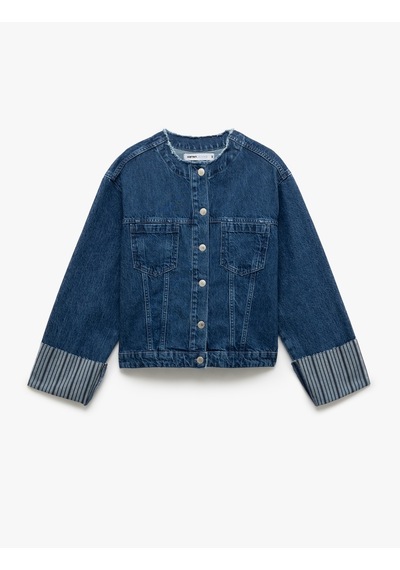 Koton Çift Cepli Bisiklet Yaka Kolları Katlı Düğmeli Denim Ceket Koyu İndigo 5sal50029md Dark Indigo İndigo Koton Çift Cepli Bisiklet Yaka Kolları Katlı Düğmeli Denim Ceket Koyu İndigo 5sal50029md Dark Indigo İndigo