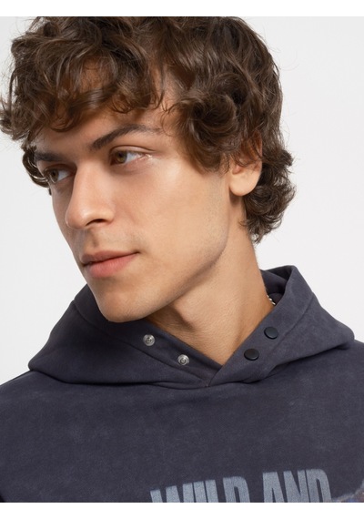 Oversize Erkek Sweatshirt Antrasit
