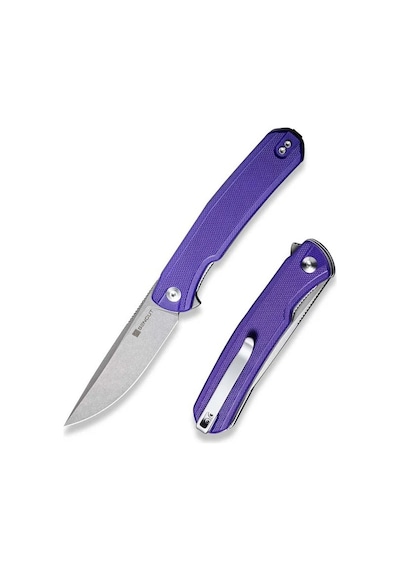 Sencut Scitus Flipper Knife Purple G10 Handle Kamp Çakı Mor