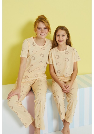 Siyah İnci Örme Pijama Takım 24107083 Çok Renkli