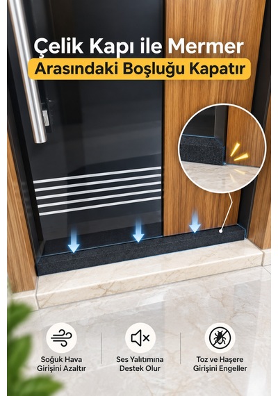 1 Adet Kapı Altı Rüzgar Önleyici 90 Cm Yapışkanlı Isı Yalıtım Süngeri Soğuk Toz Ses Kesici Eşik Süngeri
