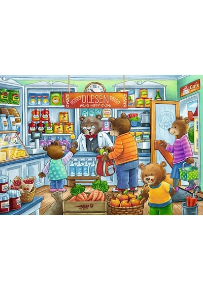 Ravensburger Çocuk Puzzle 2x12 Parça Alışverişe Gidiyoruz 50765