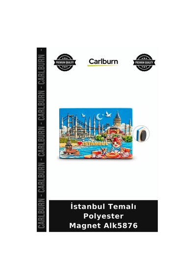 Özel Üretim Hediyelik Hatıra Dekoratif Turistik İstanbul Temalı Polyester Magnet Alk5876