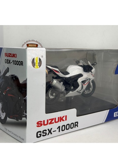 Suzuki Gsx-r1000r Beyaz 1:18 Ölçek Diecast Model Motosiklet